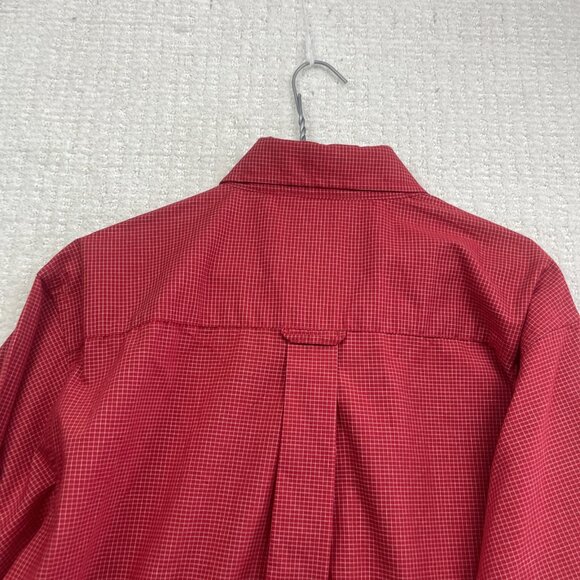 Antigua St Louis Cardinals Men’s M Baseball Long Sleeve Button Up RedPlaid Shirt - Picture 14 of 14